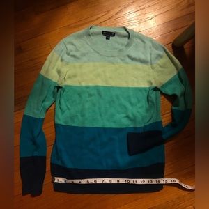 Blue striped crewneck sweater XS knit